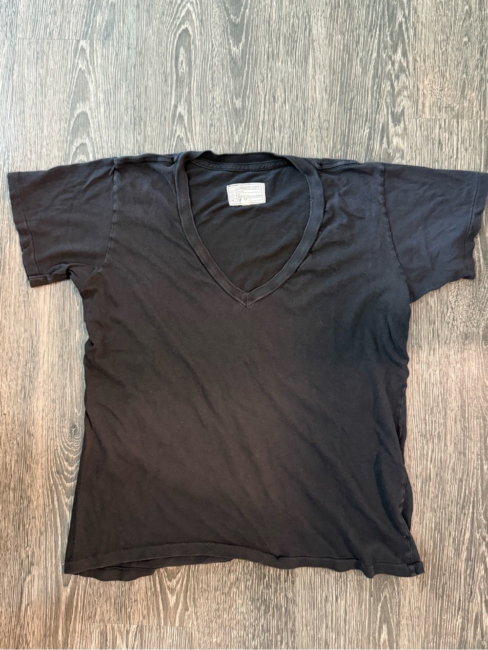 Current/Elliott Black Tee V-Neck Sz 0 XS